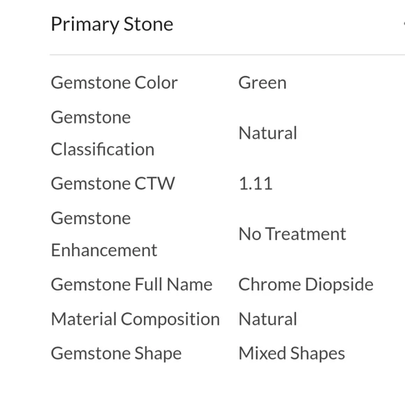 Genuine Chrome Diopside & Topaz Sterling Silver Ring Size 9.5! ✨️ - Picture 6 of 10